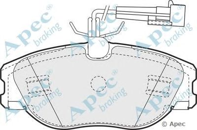 APEC BRAKING pad945 -  Комплект тормозных колодок, дисковый тормоз